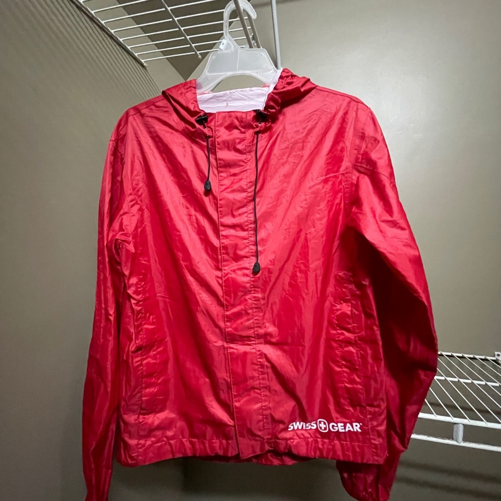 SwissGear red rain coat